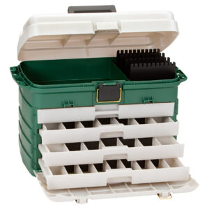 Plano 4-Drawer Tackle Box – Green Metallic/Silver