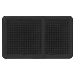 Fusion FM-F77RB FM Series 7.7″ Flush Mount Square Marine Speakers – Black Grill – 200W