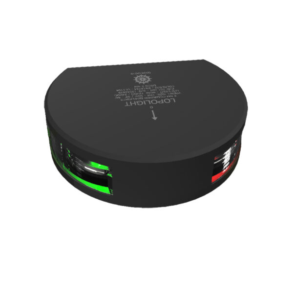 Lopolght Series 201-004 - Starboard & Port Sidelight - 2NM - Vertical Mount - Green/Red - Black Housing