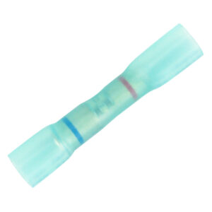 Pacer Step-Down Butt Splices w/Blue Heat Shrink – 22-18 AWG to 16-14 AWG – 100 Pack