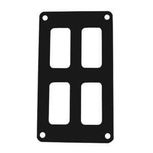 Pacer Switch Panel – 2 Switch & 2 Row – 3″ x 4.75″ – Black Powder Coated Aluminum