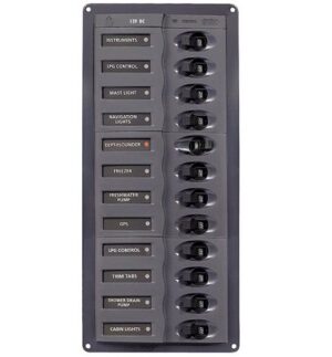 BEP 902NMV 12 Way DC Circuit Breaker Panel Vertical