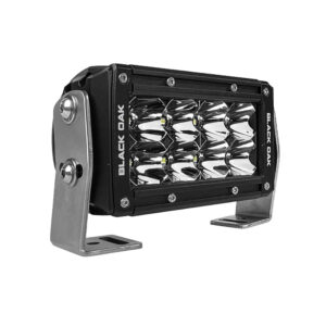 Black Oak Pro Series 3.0 Double Row 4″ LED Light Bar – Flood Optics – Black Housing