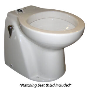 Raritan Atlantes Freedom® w/Vortex-Vac – Household Style – White – Freshwater Solenoid – Smart Toilet Control – 12v