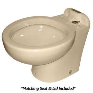Raritan Marine Elegance – Household Style – Almond – Tall Angle Back – Freshwater Solenoid – Smart Toilet Control – 12V