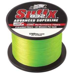 Sufix 832® Advanced Superline® Braid – 10lb – Neon Lime – 1200 yds