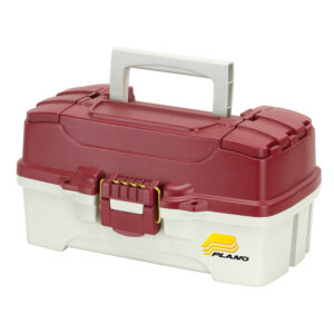 Plano 1-Tray Tackle Box w/Duel Top Access – Red Metallic/Off White