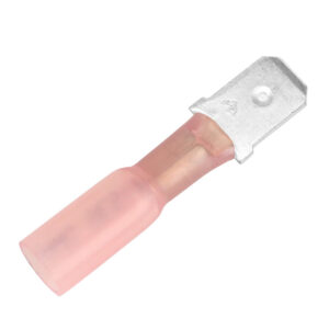 Pacer 22-18 AWG Heat Shrink Male Disconnect – 25 Pack
