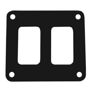 Pacer Switch Panel – 2 Switch & 1 Row – 3″ x 2.75″ – Black Powder Coated Aluminum