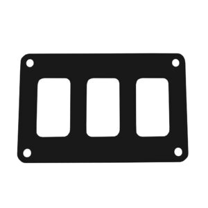 Pacer Switch Panel – 3 Switch & 1 Row – 4.25″ x 2.75″ – Black Powder Coated Aluminum