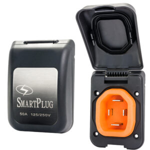 SmartPlug 50 AMP Male Non-Metallic Inlet Cover – Black