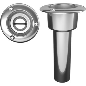 Mate Series Stainless Steel 0° Rod & Cup Holder – Open – Round Top