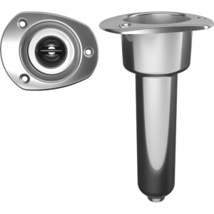 Mate Series Stainless Steel 0° Rod & Cup Holder – Drain – Oval Top