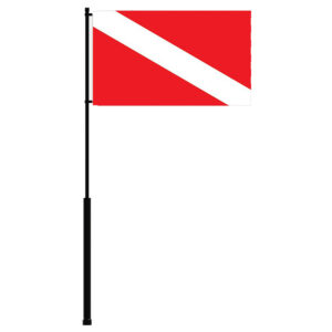Mate Series Flag Pole – 72″ w/Dive Flag