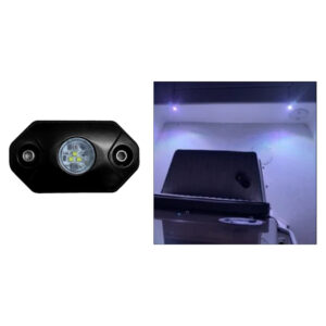 Black Oak Rock Accent Light – White – Black Housing