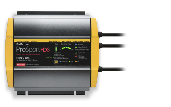 ProMariner ProSport HD 8 Gen4 8 Amp Battery Charger 12/24v 2 Bank 120v Input