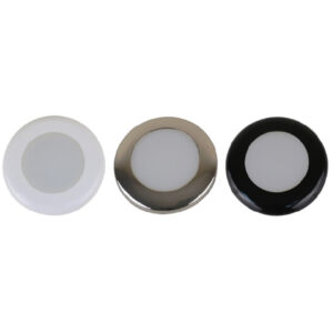 Scandvik A3C Downlight Kit – Cool White w/SS, White, & Black Trim Rings