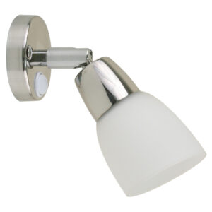 Scandvik SS Reading Light w/Frosted Glass Shade – 10-30V