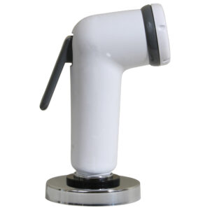 Scandvik Straight Handle Pull Out Sprayer – White w/6' Hose