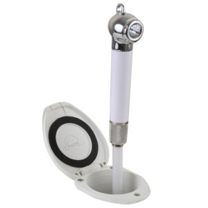 Scandvik Recessed Shower w/6' White Hose – Push-Button