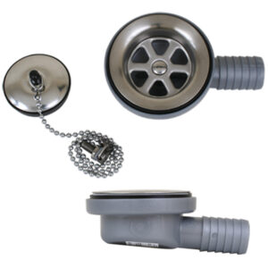 Scandvik Low Profile Drain Stopper – 1″ Outlet
