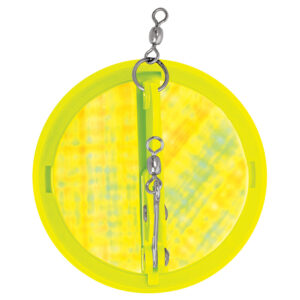 Luhr-Jensen 4-1/8″ Dipsy Diver – Chartreuse/Silver Bottom Moon Jelly