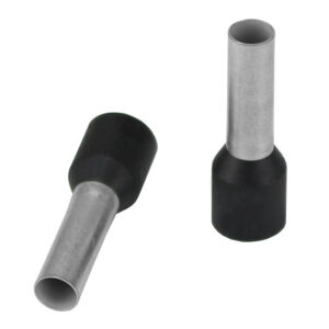 Pacer Black 10 AWG Wire Ferrule – 10mm Length – 25 Pack
