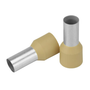 Pacer Beige 2 AWG Wire Ferrule – 16mm Length – 10 Pack