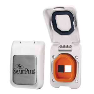 SmartPlug Data Port Case/Inlet Only – White Cover w/One Blank Plug & One Open Port