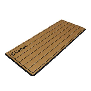 SeaDek 14” x 36″ 20mm Dual Density Small Teak Helm Pad w/SeaDek Logo – Brushed Texture – Mocha/Black (355.6mm x 914.4mm x 20mm)