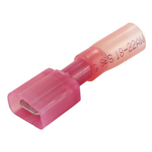 Pacer 22-18 AWG Fully-Insulated Male Disconnect Terminal – Red – 25 Pack