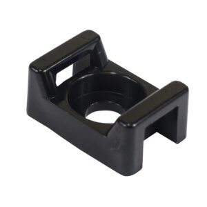 Pacer Screw Down Cable Tie Mount – #8 Screw Mount Method – Black – 100 Pack