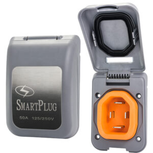 SmartPlug 50 AMP Male Non-Metallic Inlet Cover – Grey