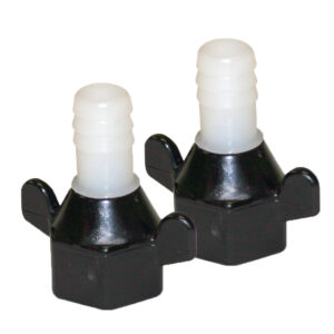 Shurflo by Pentair 1/2″ Barb x 1/2″ NPT-F Hex/Wingnut Straight Fitting (Pair)