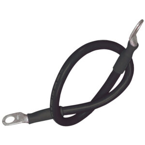 Ancor Battery Cable Assembly, 2 AWG (34mm²) Wire, 5/16″ (7.93mm) Stud, Black – 32″ (81.2cm)