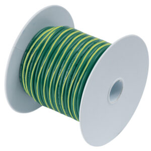 Ancor Green w/Yellow Stripe 10 AWG Tinned Copper Wire – 250′