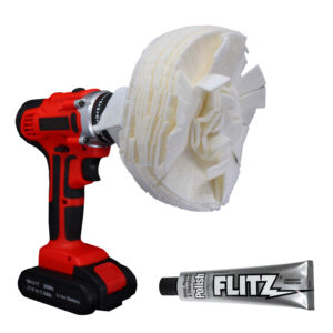 Flitz Buff Ball – Extra Large 7″ – White w/1.76oz Tube Flitz Polish