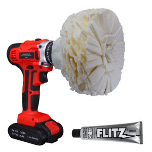 Flitz Buff Ball – Large 5″ – White w/1.76oz Tube Flitz Polish