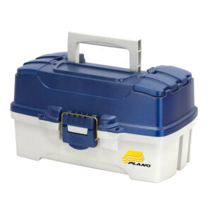 Plano 2-Tray Tackle Box w/Duel Top Access – Blue Metallic/Off White