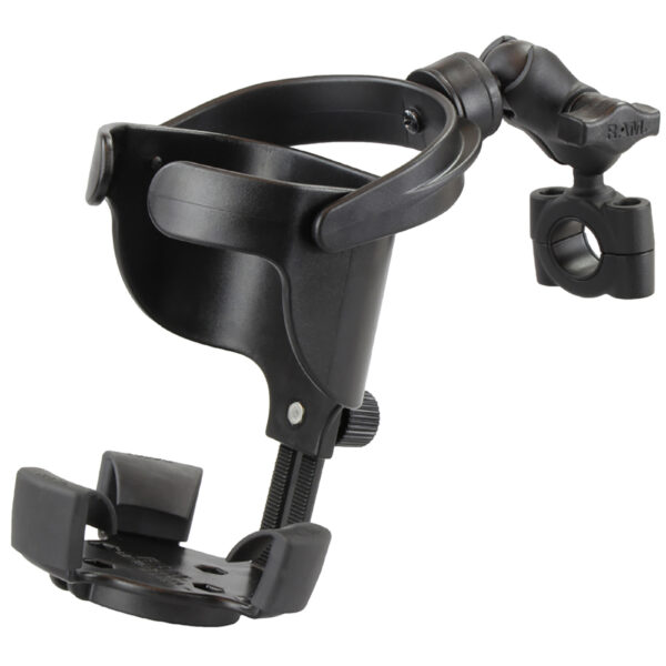 RAM Mount RAM Level Cup™ XL with Torque™ 3/4" – 1" Diameter Rail Base and Short Arm