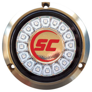Shadow-Caster Cool Red Single Color Underwater Light – 16 LEDs – Bronze
