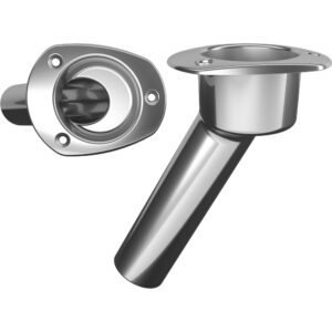 Mate Series Stainless Steel 30° Rod & Cup Holder – Open – Oval Top