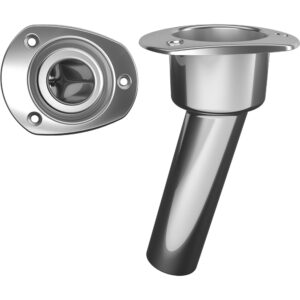Mate Series Stainless Steel 15° Rod & Cup Holder – Open – Oval Top