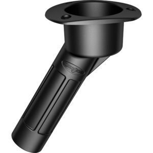 Mate Series Plastic 30° Rod & Cup Holder – Open – Oval Top – Black