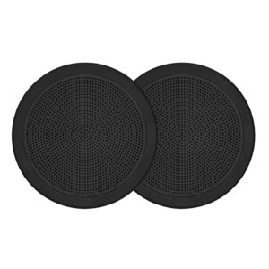 Fusion FM-F65RB FM Series 6.5″ Flush Mount Round Marine Speakers – Black Grill – 120W