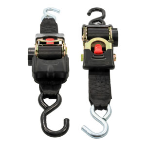 Camco Retractable Tie Down Straps – 2″ Width 6' Dual Hooks
