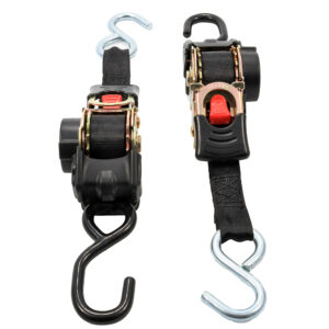 Camco Retractable Tie-Down Straps – 1″ Width 6' Dual Hooks