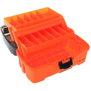 Plano 2-Tray Tackle Box w/Dual Top Access – Smoke & Bright Orange