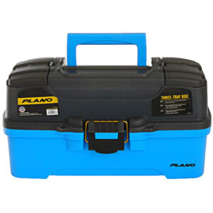 Plano 3-Tray Tackle Box w/Dual Top Access – Smoke & Bright Blue