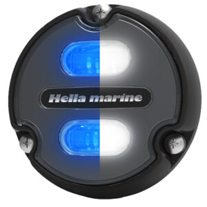 Hella Marine Apelo A1 Blue White Underwater Light – 1800 Lumens – Black Housing – Charcoal Lens